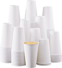 Disposable Paper Coffee Cups 16oz, 210 Pack White Paper Cups,Disposable Hot Drinking Cups