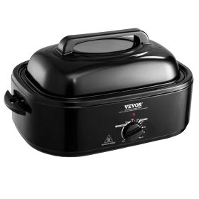 VEVOR Electric Roaster Oven, 20 QT Turkey Roaster Oven with Self-Basting Lid, 1450W Roaster Oven with Defrost & Warm Function, Adjustable Tempera